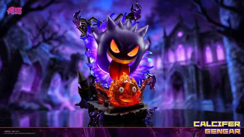 LongMiao Studio - Gengar x Calcifer - Pokemon Resin Statue