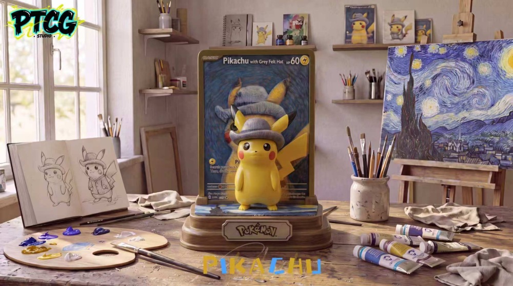 PTCG Studio - Pikachu Van Gogh - Pokemon Resin Statue
