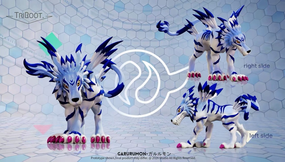 [Preorder] TriRoot Studio - Garurumon - Digimon Resin Statue