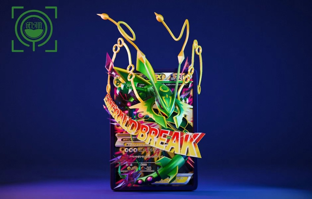 Geisha Studio - M Rayquaza EX Card - Pokemon Resin Statue