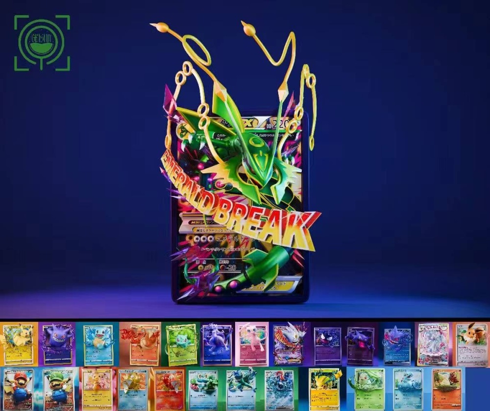 Geisha Studio - M Rayquaza EX Card - Pokemon Resin Statue