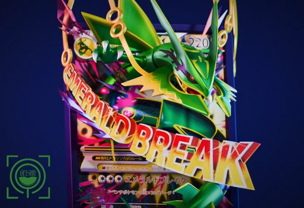 Geisha Studio - M Rayquaza EX Card - Pokemon Resin Statue