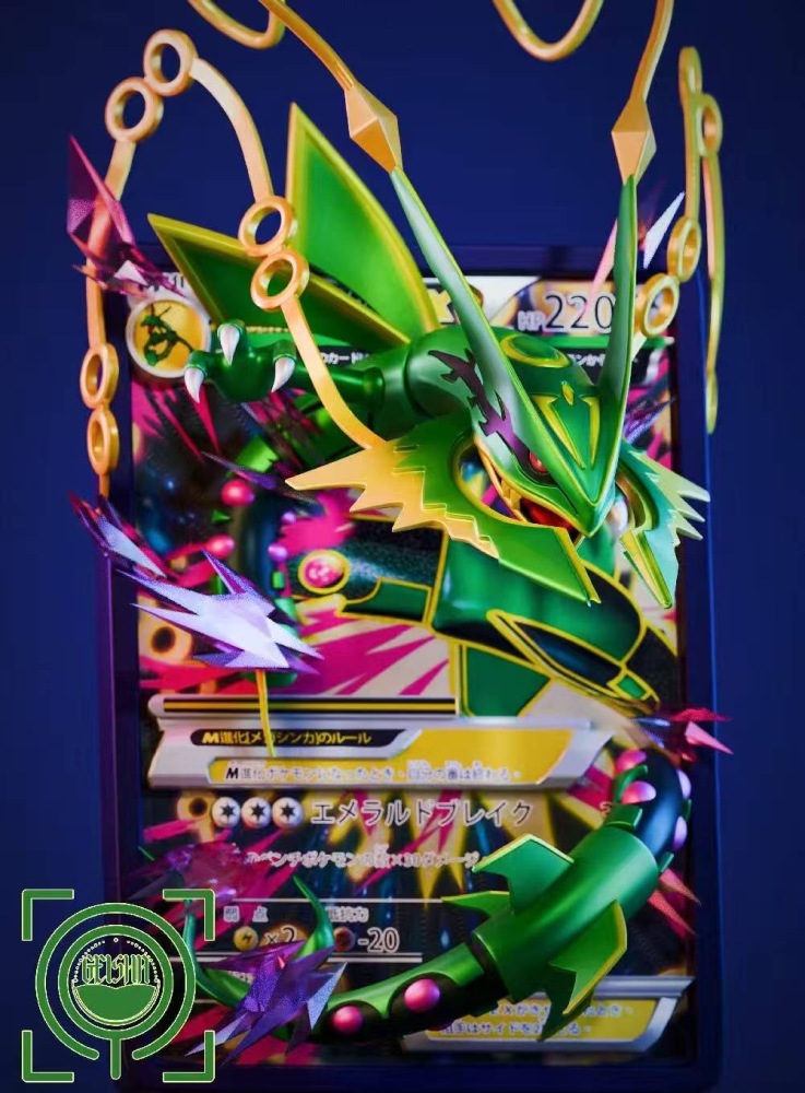 Geisha Studio - M Rayquaza EX Card - Pokemon Resin Statue