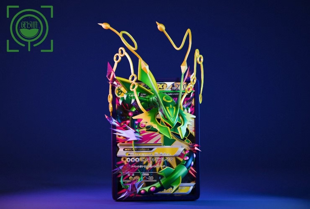 Geisha Studio - M Rayquaza EX Card - Pokemon Resin Statue