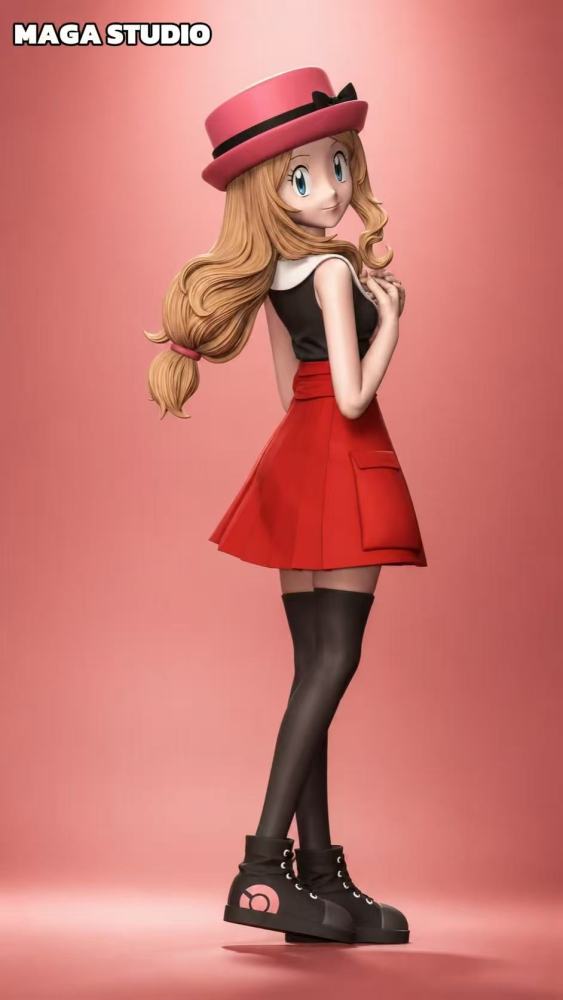 Maga Studio - Serena x Delphox - Pokemon Resin Statue