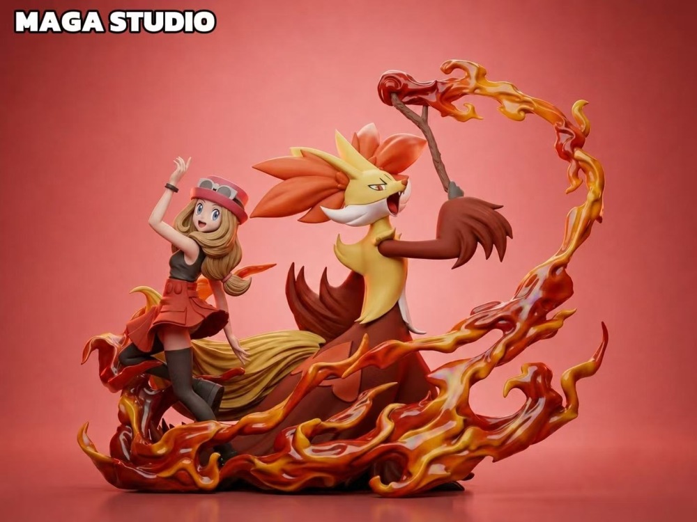 Maga Studio - Serena x Delphox - Pokemon Resin Statue