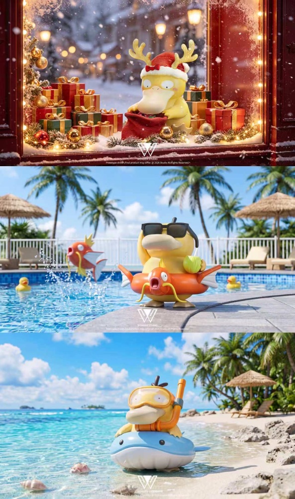 Wonder Studio - Psyduck Cosplay x3 - Pokemon Resin Statue