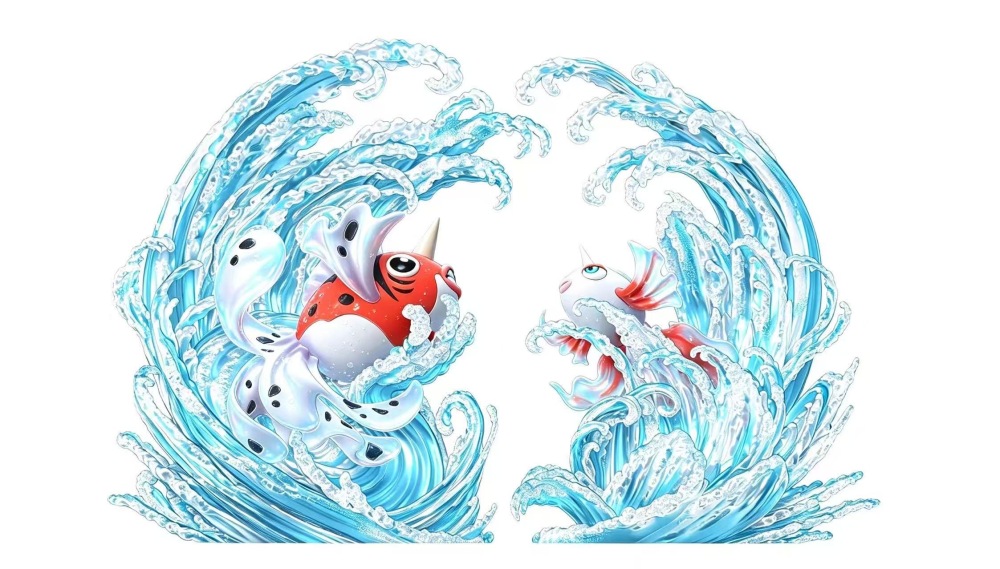 DZJ Studio - Goldeen x Seaking - Pokemon Resin Statue