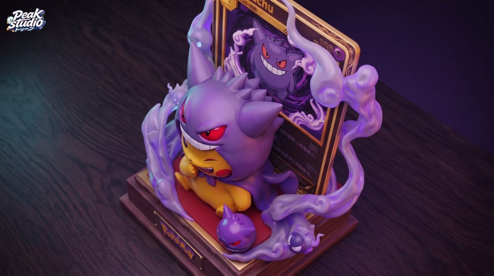 Peak Studio - Gengar Cap Pikachu - Pokemon Resin Statue