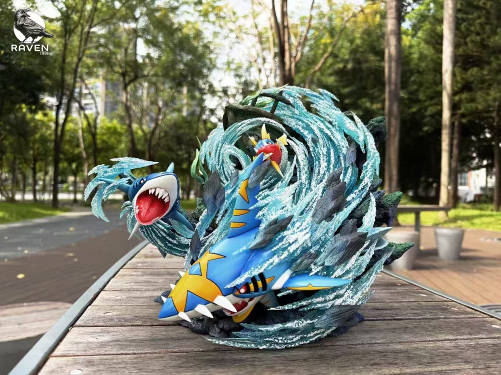 Raven Studio - Sharpedo Evolution - Pokemon Resin Statue
