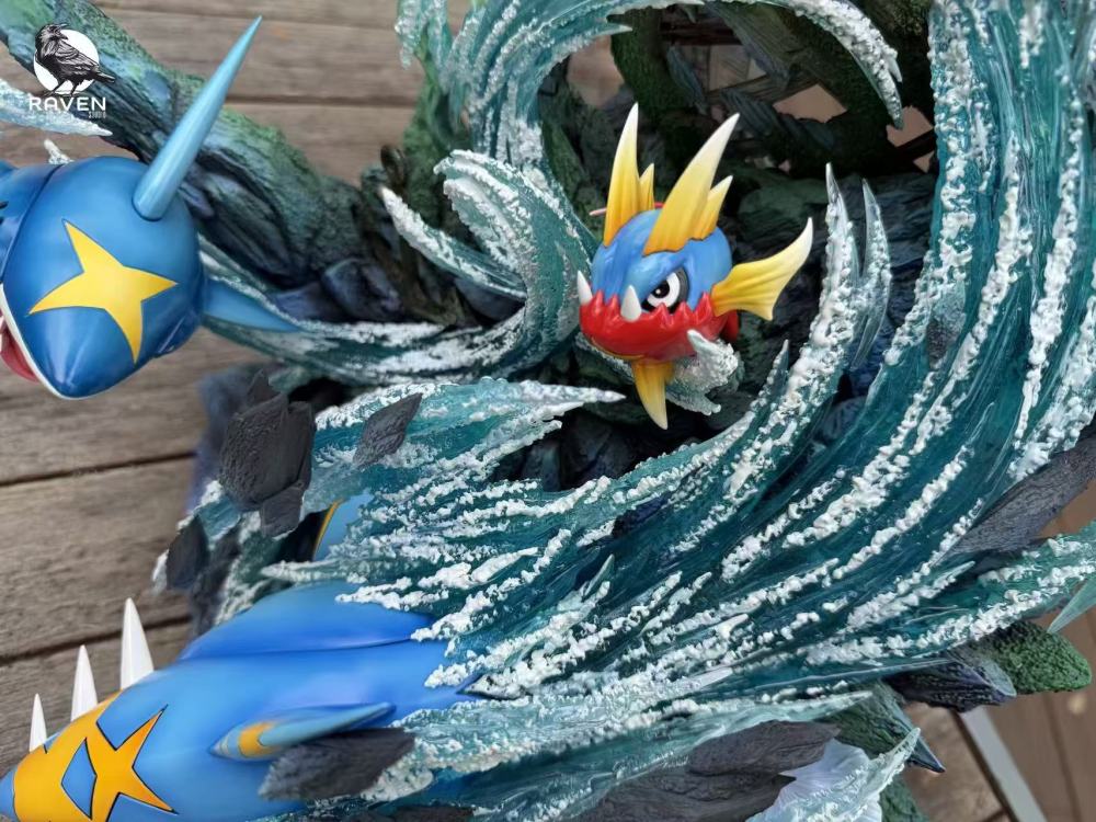 Raven Studio - Sharpedo Evolution - Pokemon Resin Statue