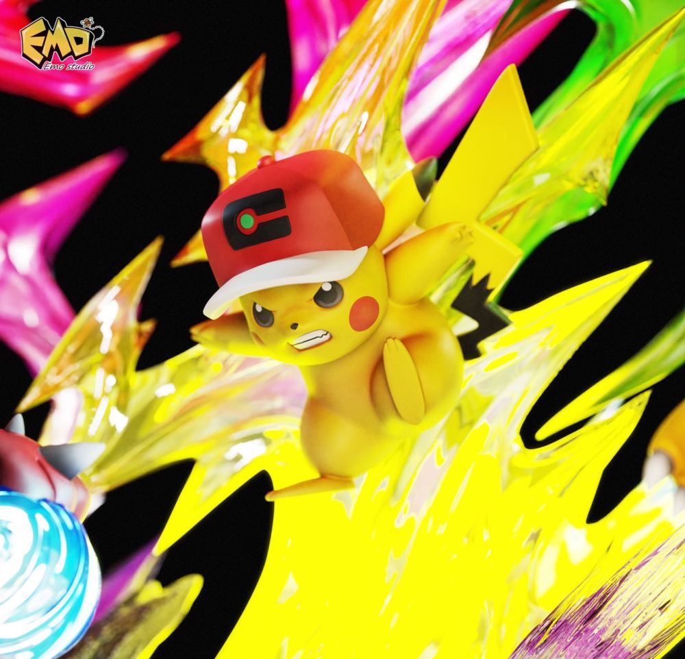 Emo Studio - Ash Champion Team - Pokemon Resin Statue