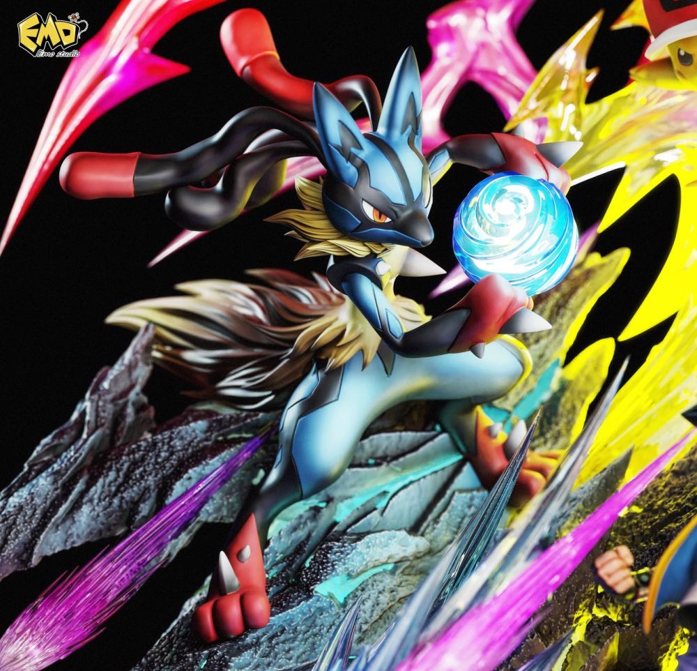 Emo Studio - Ash Champion Team - Pokemon Resin Statue