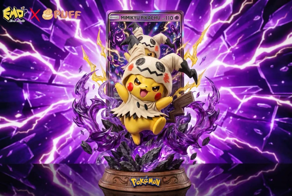 Emo Studio x Puff Studio - Mimikyu Cap Pikachu - Pokemon Resin Statue