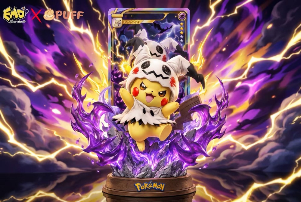 Emo Studio x Puff Studio - Mimikyu Cap Pikachu - Pokemon Resin Statue