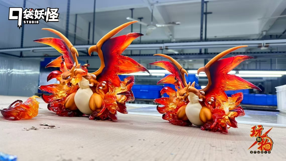 WZW Studio - Mega Charizard X - Pokemon Resin Statue
