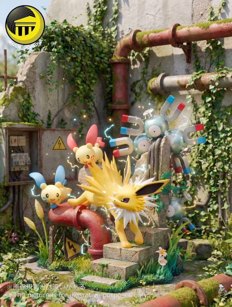 Moon Shadow - Jolteon Ecology Scene - Pokemon Resin Statue