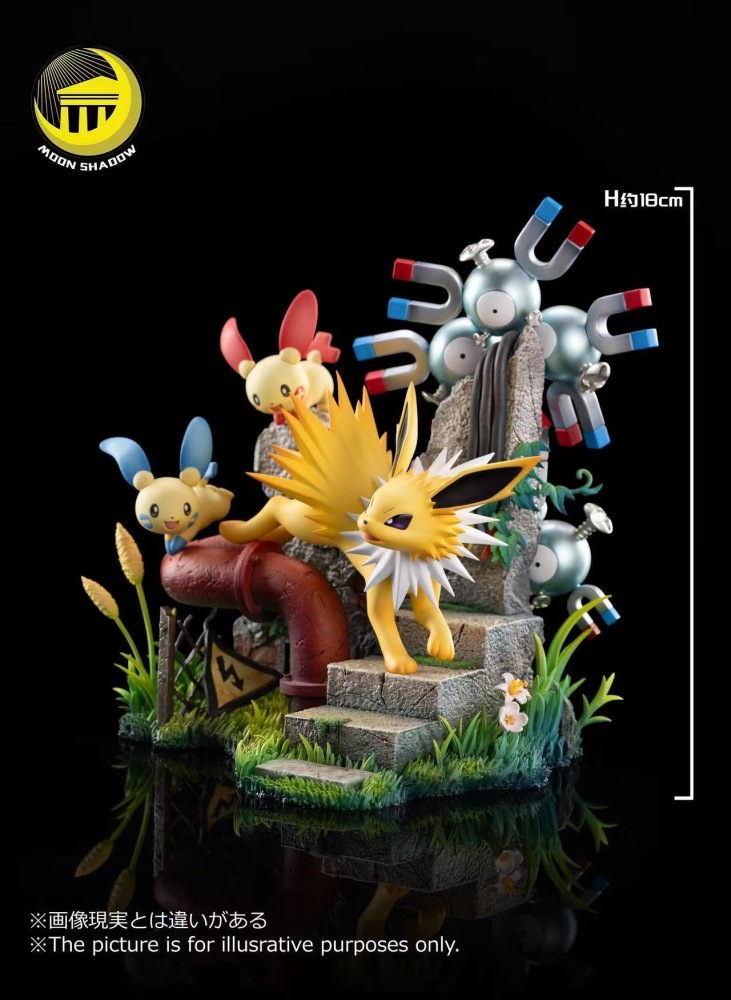 Moon Shadow - Jolteon Ecology Scene - Pokemon Resin Statue