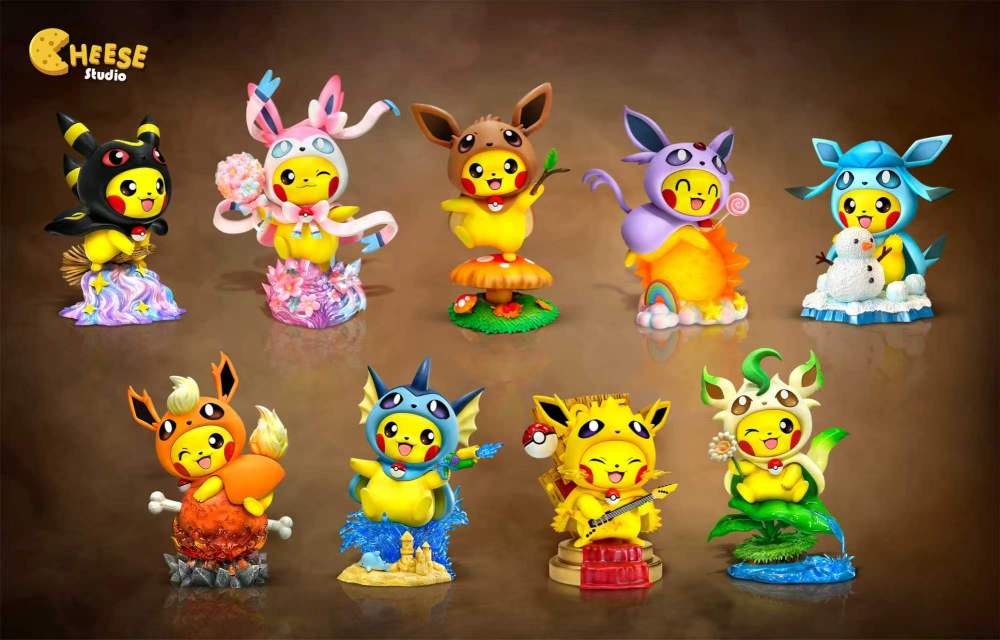 Cheese Studio - Pikachu Cosplay Eevee - Pokemon Resin Statue