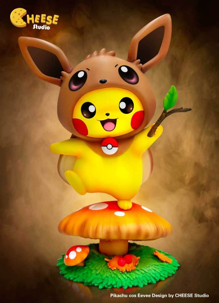 Cheese Studio - Pikachu Cosplay Eevee - Pokemon Resin Statue
