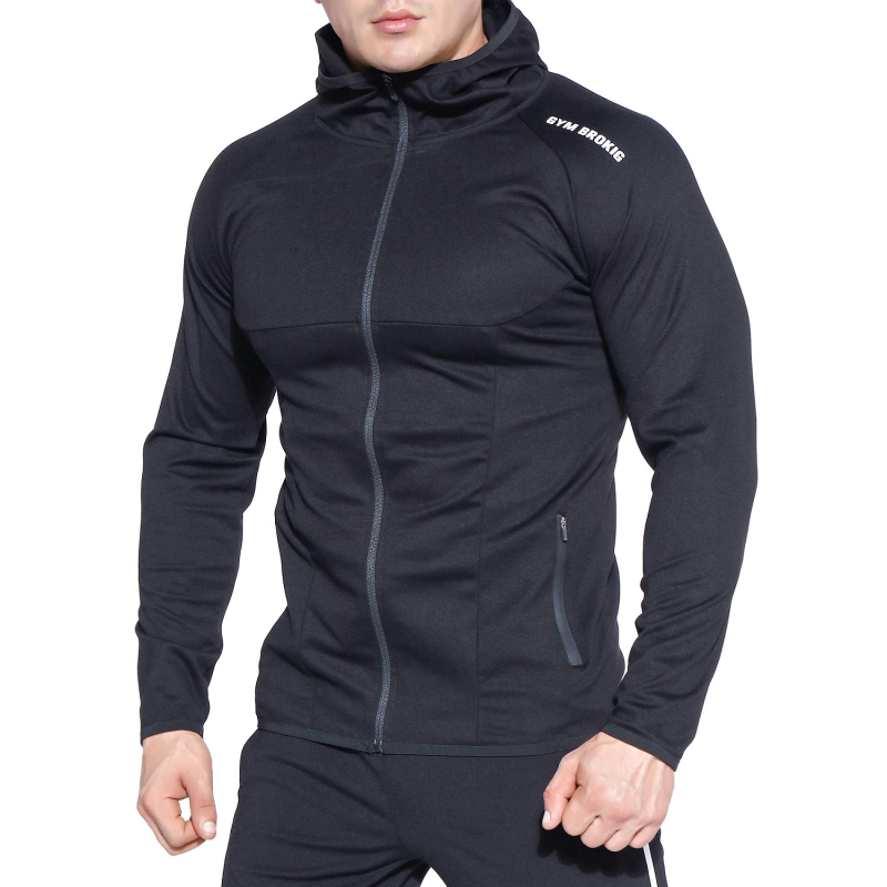 BROKIG Men's Full-Zip Athletic Hoodies