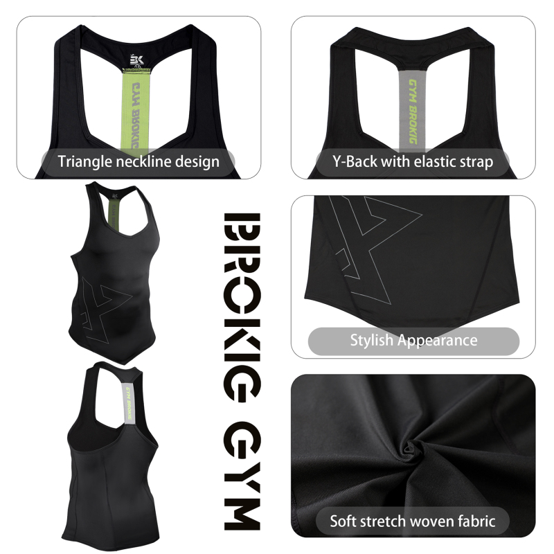 BROKIG  Y-Back Sleeveless Muscle Shirts