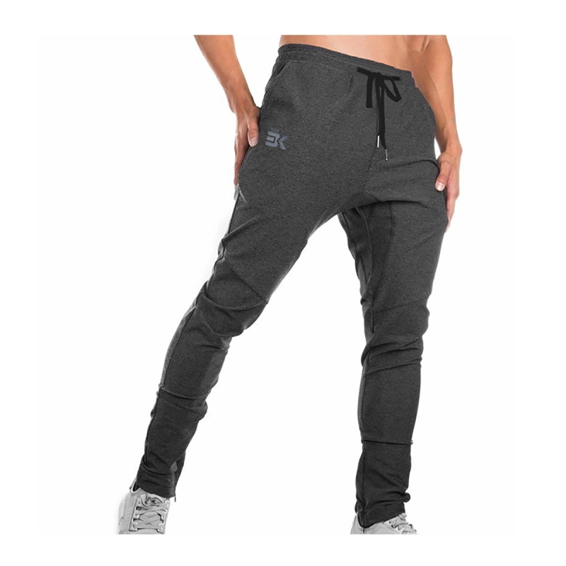 BROKIG Mens Zip Joggers Pants - Casual Gym Workout Track Pants