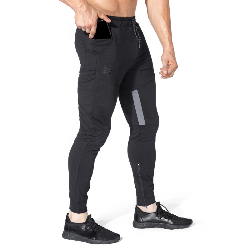 BROKIG Mens Thigh Mesh Gym Jogger Pants, Men's Casual Slim Fit Workout  Bodybuilding Sweatpants with Zipper Pocket