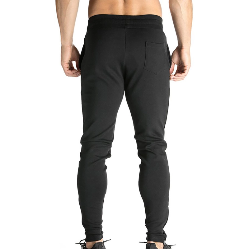 Men's Jogger Zipper Pants Athletic Gym Workout Track Pants Slim