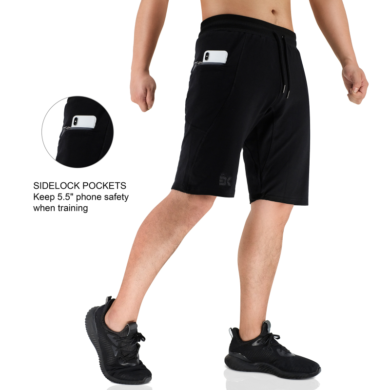 BROKIG  Gym Workout Sport Shorts with Zipper Pockets