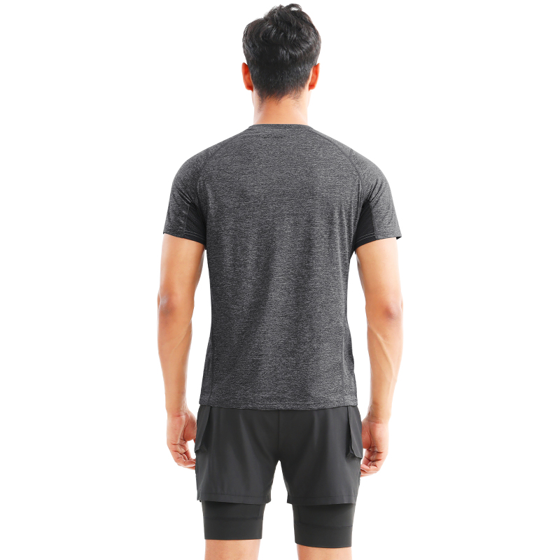 BROKIG Men's Lightweight Gym Short Sleeve T-Shirt