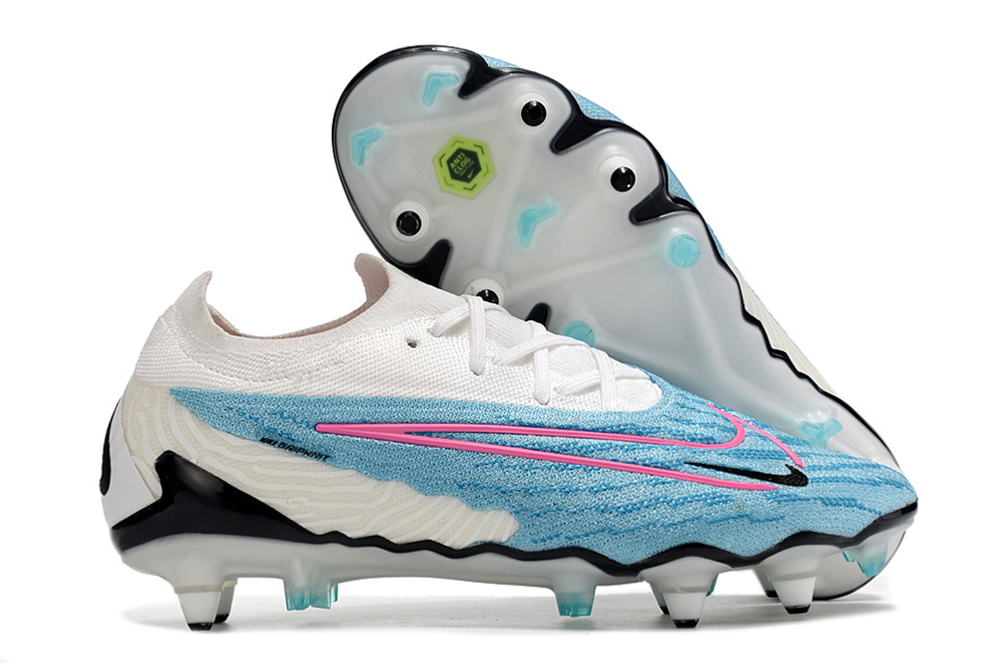 Nike low-top Phantom GX double waterproof fish silk fully knitted SG football shoes