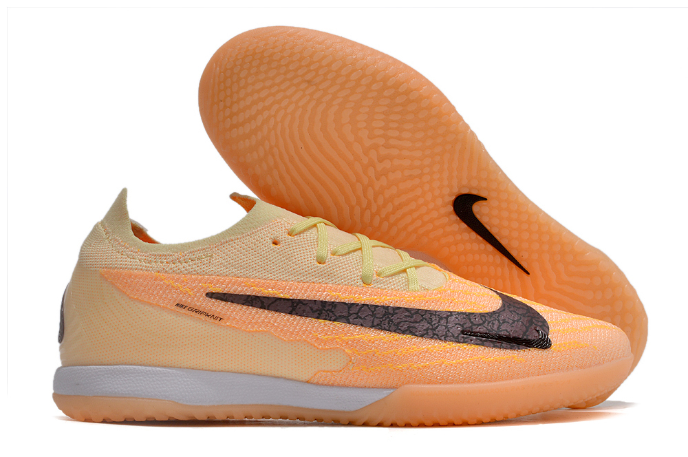Nike low-top Phantom GX double waterproof fillet fully knitted flat MD sole football shoes