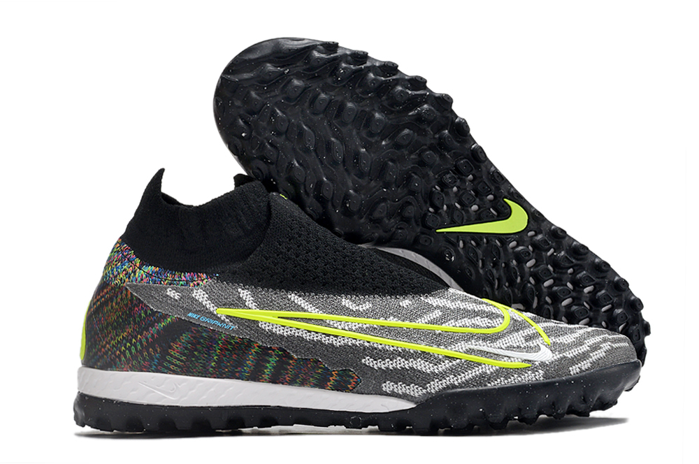 Nike High Top Phantom double waterproof fish silk fully knitted grass nails MD sole football shoes