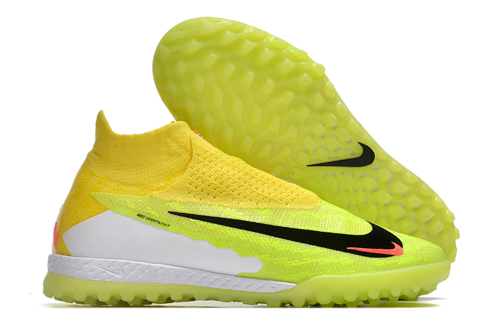 Nike High Top Phantom double waterproof fish silk fully knitted grass nails MD sole football shoes