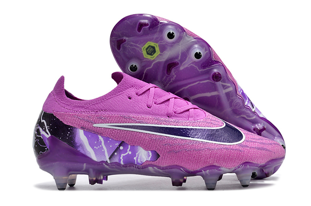 Nike low-top Phantom GX double waterproof fish silk fully knitted SG football shoes