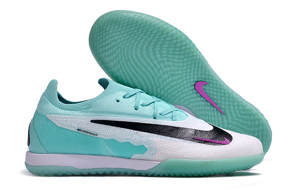 Nike low-top Phantom GX double waterproof fillet fully knitted flat MD sole football shoes
