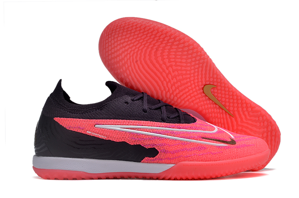 Nike low-top Phantom GX double waterproof fillet fully knitted flat MD sole football shoes
