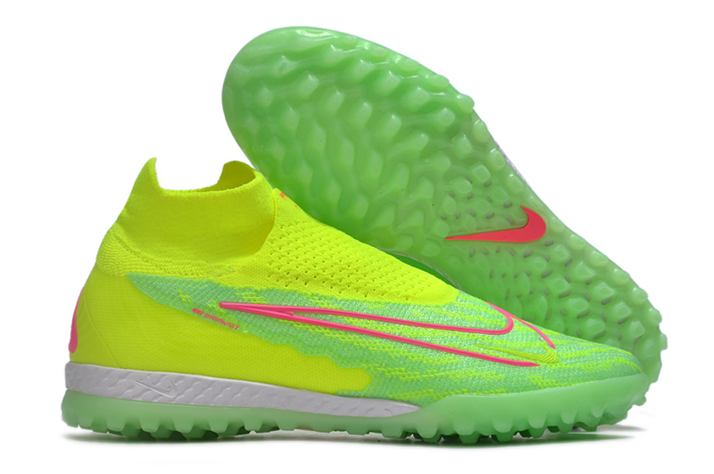 Nike High Top Phantom double waterproof fish silk fully knitted grass nails MD sole football shoes