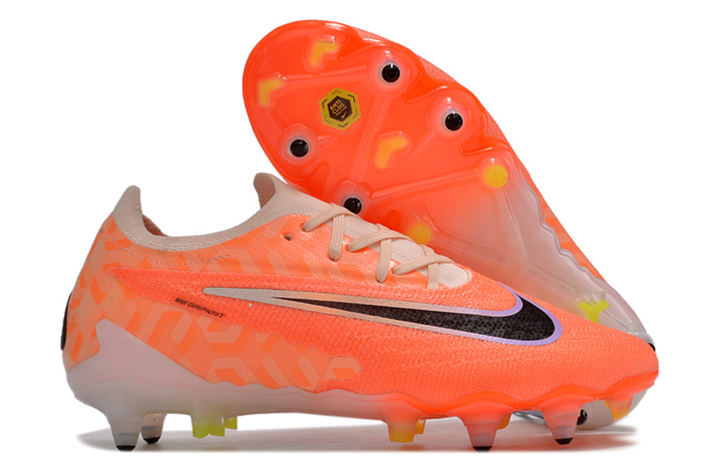 Nike low-top Phantom GX double waterproof fish silk fully knitted SG football shoes
