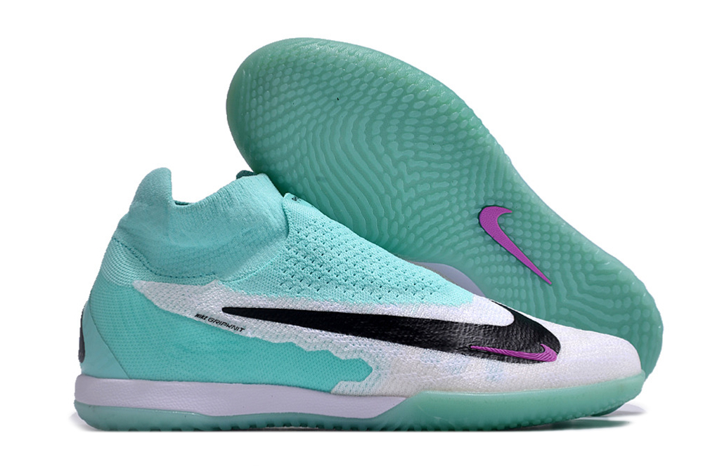 Nike High top Phantom double waterproof fish silk fully knitted flat MD sole football shoes