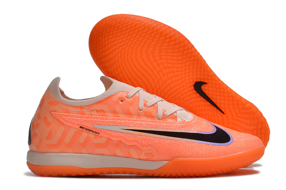 Nike low-top Phantom GX double waterproof fillet fully knitted flat MD sole football shoes