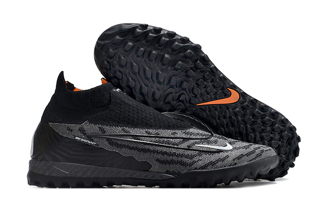Nike High Top Phantom double waterproof fish silk fully knitted grass nails MD sole football shoes
