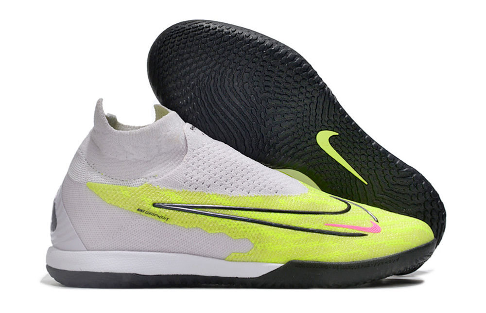 Nike High top Phantom double waterproof fish silk fully knitted flat MD sole football shoes