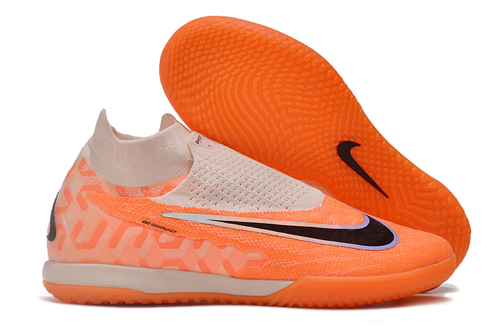 Nike High top Phantom double waterproof fish silk fully knitted flat MD sole football shoes