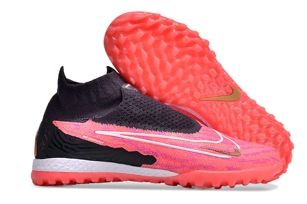Nike High Top Phantom double waterproof fish silk fully knitted grass nails MD sole football shoes