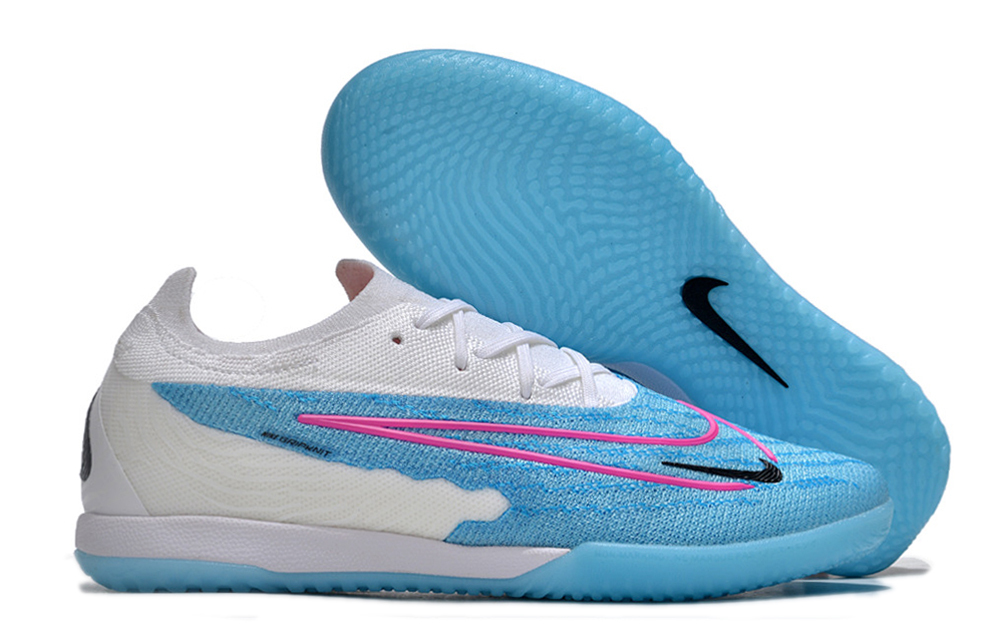 Nike low-top Phantom GX double waterproof fillet fully knitted flat MD sole football shoes