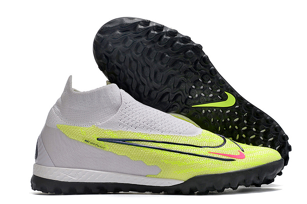 Nike High Top Phantom double waterproof fish silk fully knitted grass nails MD sole football shoes