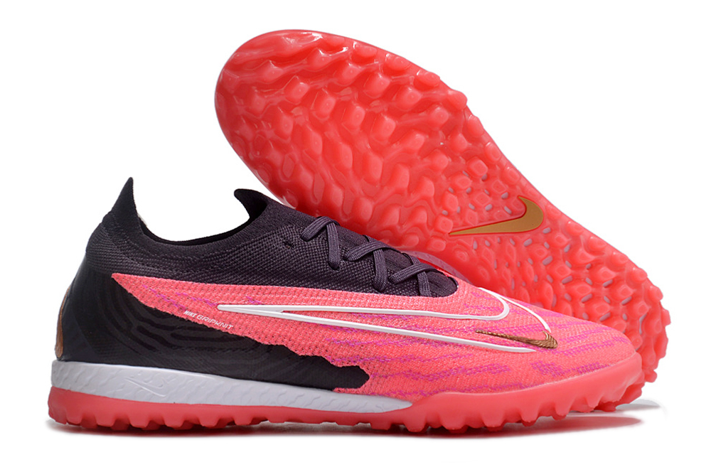 Nike low-top Phantom GX double waterproof fishwire fully knitted grass nails MD sole football shoes