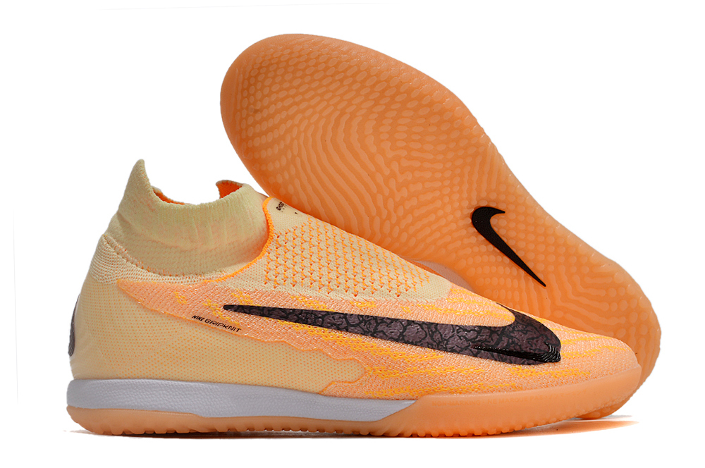 Nike High top Phantom double waterproof fish silk fully knitted flat MD sole football shoes